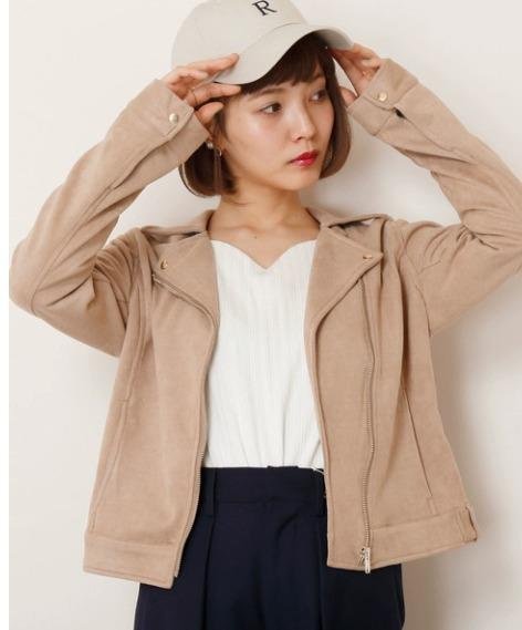 🌻3件免運🌻「全新🇯🇵春🌸-M號」日本品牌CHIPCLIP駝色麂皮絨保暖翻領拉鍊勞布森外套厚外套騎士外套夾克