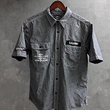 CA 台灣品牌 NET 灰藍 純棉 短袖軍裝襯衫 XL號 一元起標無底價Q621
