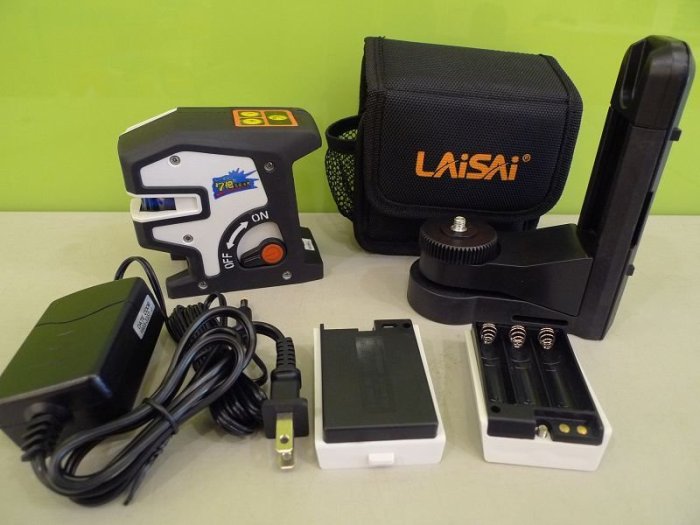 ☆捷成儀器☆LAISAI　LS676ST   7倍光墨線雷射儀激光雷射水平儀1垂直1水平 可吸鐵架比PLS180更亮