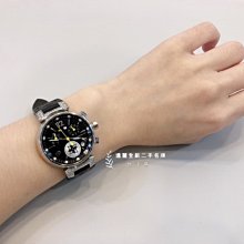A7873 LV黑色錶盤三眼/日期12點鑽運動錶帶雙鑽cup女錶 (遠麗精品 台北店)