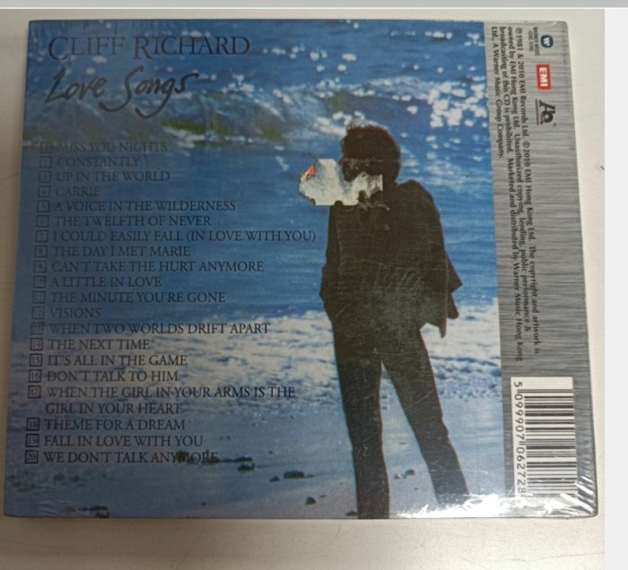 樂迷唱片~正版EMI 07062728 高音質紫銀合金AQCD Cliff Richard Love Songs