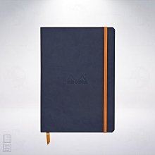 法國 RHODIA Rhodiarama A5 軟皮筆記本: 午夜藍/Midnight Blue