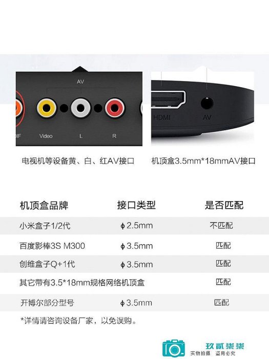 AV一拖三音視頻線機頂盒連接電視4網絡盒子1轉3高清加長RCA蓮花線.