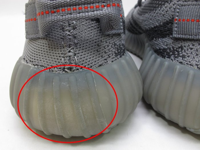 二手 adidas YEEZY BOOST 350 V2 BELUGA 2.0 鐵灰 橘紅字 低筒 灰斑馬 AH2203