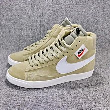 Nike WMNS Blazer Mid 卡其 復古 拉鏈 高幫 休閒滑板鞋 男女鞋 BQ4022-201