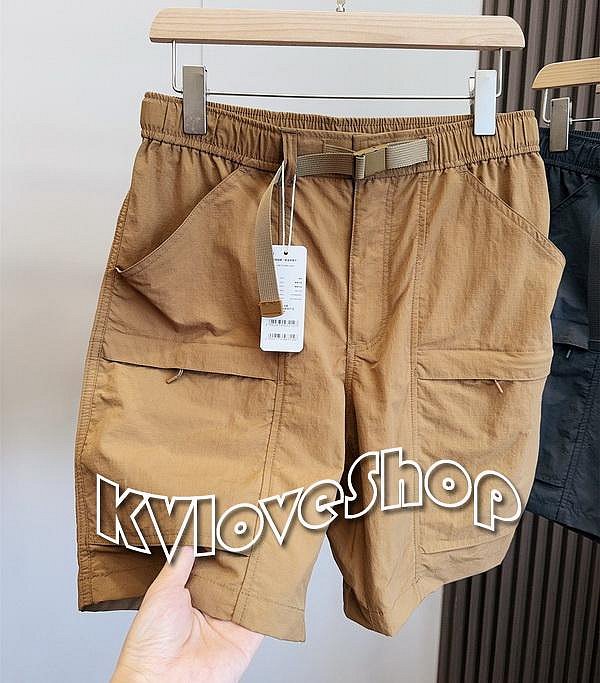 KVLOVE SHOP-T〥外貿單 日系時尚6色多口袋腰帶設計男女穿透氣中短褲 6色〥特價