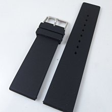 錶帶屋 代用 CK Calvin Klein 錶帶黑色平面素面 24mm 收 22mm 矽膠錶帶不鏽鋼扣