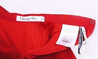 訂價再享滿額折扣/徐若瑄☆Christian Dior紅色不規則長澎裙