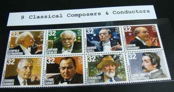 9美國音樂家CLASSICAL COMPOSERS & CONDUCTORS - 原膠上品