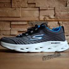 Retro CLUB【一元起標】【全新】美國品牌 SKECHERS GO RUN SWIRL TECH SPEED 黑藍配色 慢跑鞋 W24509