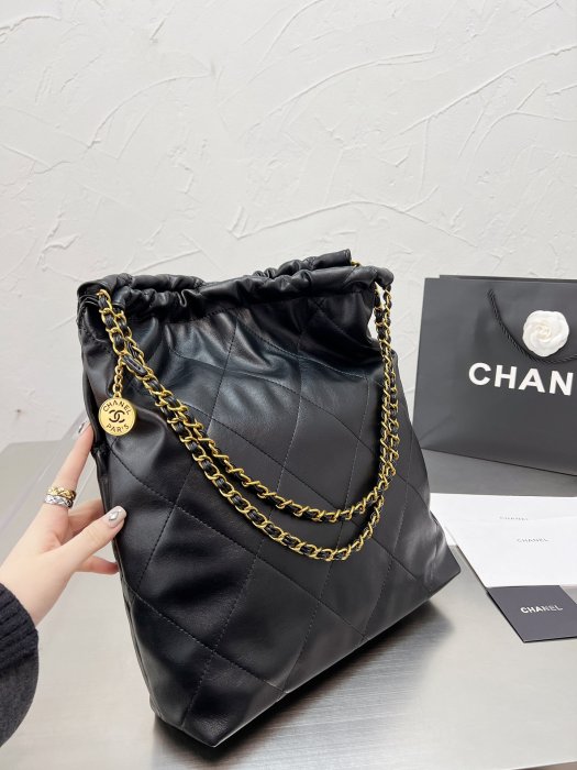 CHANEL tote bag 香奈兒新款22托特包 時尚鏈條單肩包 大容量logo購物袋 單肩包 肩背包