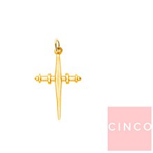 CINCO 葡萄牙精品 BELLA PENDANT 925純銀鑲24K金 十字架 單墜