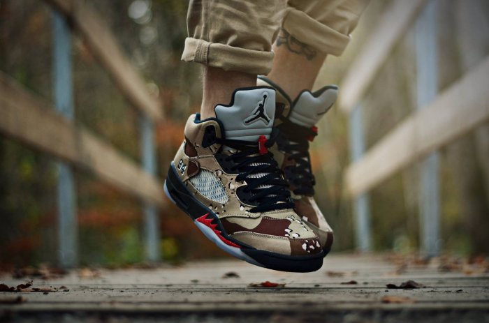 Supreme x Nike Air Jordan 5 Camo, Where To Buy, 824371-201