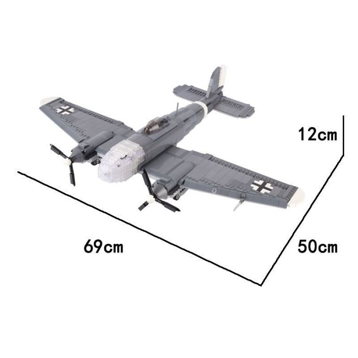 新品 樂高德軍亨格爾111轟炸機二戰系列軍事大型飛機拼插顆粒鵬