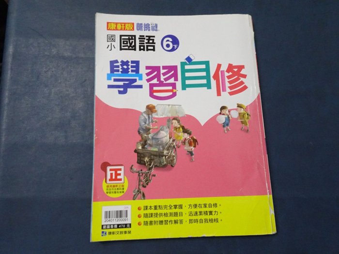 *【鑽石城二手書】國小參考書 99課綱 國小 國語 6下六下 自修 康軒出版091 部份有寫過 有批改