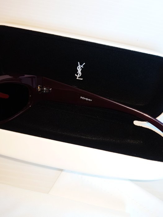 真品 YSL 聖羅蘭 原廠墨鏡盒 太陽 眼鏡框 墨鏡框+(全新)原廠盒+眼鏡袋 國際精品298 一元起標