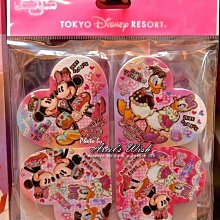 Ariel's Wish日本東京迪士尼Disney米奇米妮情人節禮物連線情侶檔愛心便條memo卡片留言板四入組-絕版品