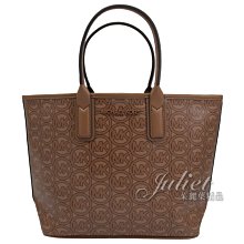 【茱麗葉精品】全新精品 MICHAEL KORS 專櫃商品 JODIE 圓標MK印花手提托特包.咖 現貨