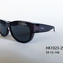《名家眼鏡》Hawk 方圓框面灰色偏光套鏡深紫色鏡框 HK1023 col.29