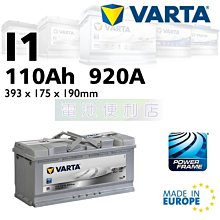[電池便利店]德國華達 VARTA 銀色動力 I1 110Ah 電池 歐洲原裝進口