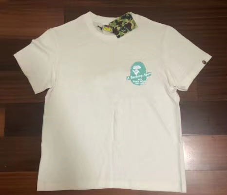 BAPE日本bathing ape 新款20SS迷彩猿人頭衫背圓型logo男女黑白色短袖T恤tee