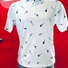 全新 PUMA GOLF 高爾夫球衫 短袖Polo衫 白色款 吉他圖樣 時尚玩色 運動休閒