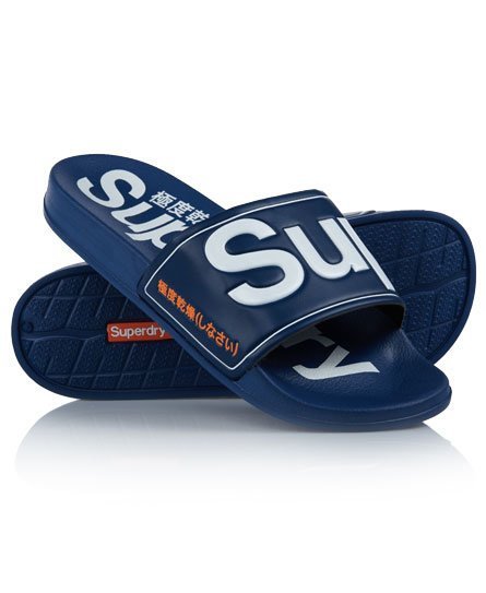 零碼特價 極度乾燥 Superdry Pool Slide 海灘鞋 涼鞋 拖鞋 池畔鞋 運動拖鞋  Adidas 藍