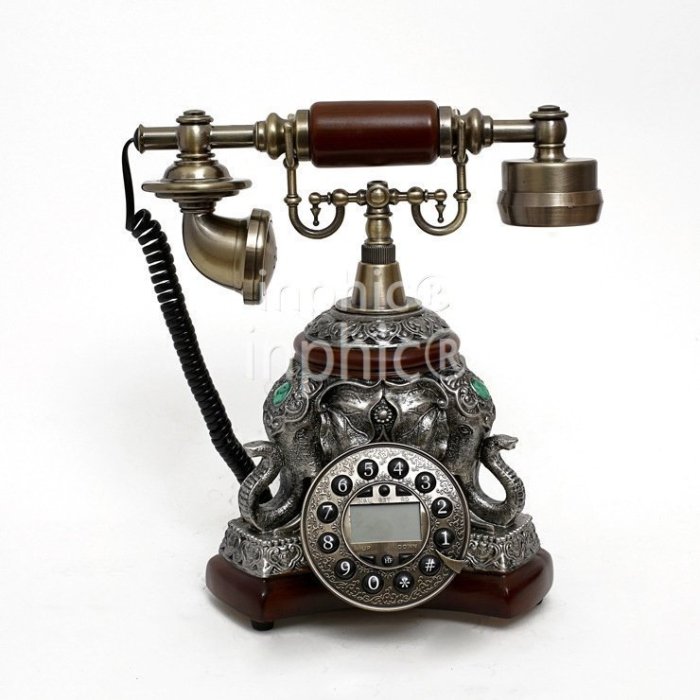 INPHIC-泰式電話機家用商務鎮宅避邪座式電話創意電話機座機