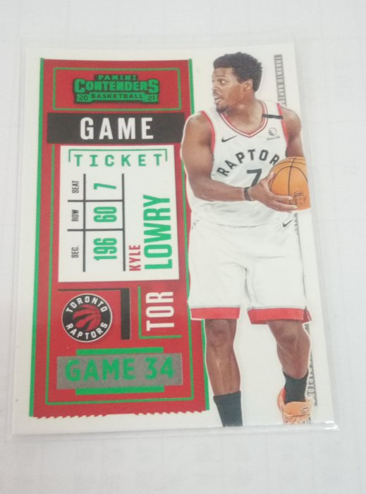 20-21 Contenders - Game Ticket Green  #55 - Kyle Lowry