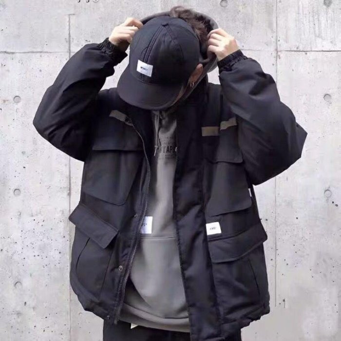 19AW WTAPS MC/JACKET.COPO.TAFFETA 余文樂同款工裝四袋加厚大棉衣棉服