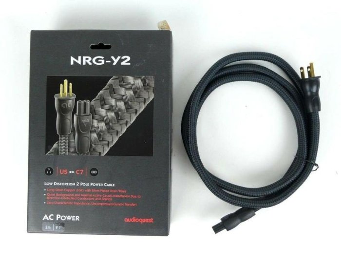 可選1/2/3/4.5/6m※台北快貨※美國原裝正貨 AudioQuest 線聖 NRG-Y2 8字頭C7 2P電源線