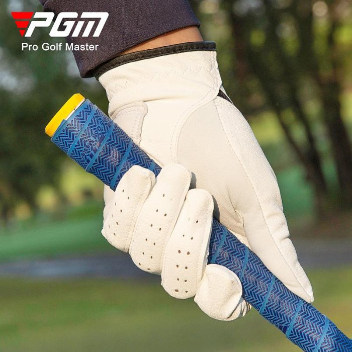 PGM 高爾夫球手套 男款高爾夫手套羊皮+PU帶馬克單只雙手golf用品