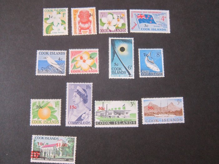 【雲品7】庫克群島Cook Islands 1967 Sc 179-191 set MH 庫號#BP11 70590