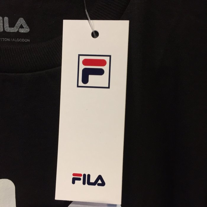 MORE INFO men's fila logo tee shirt BLACL/GERY 現貨+預購