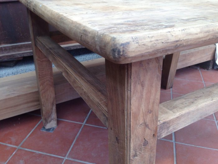 古樸客家樟木老方桌