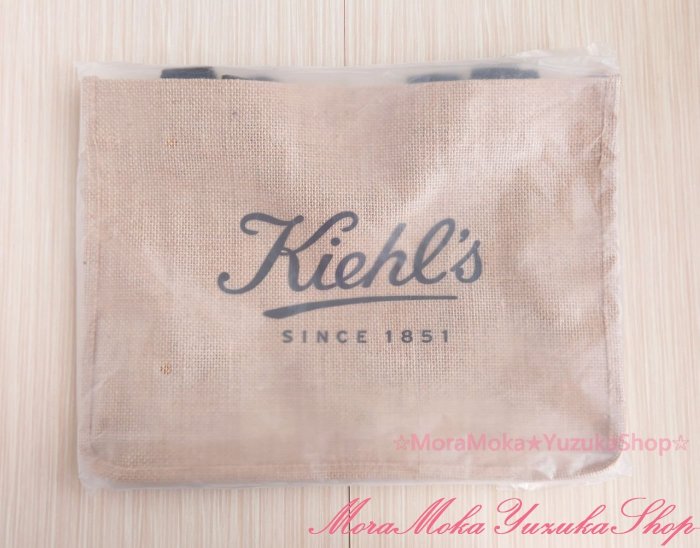 【柚子角】Kiehl's環保麻布包 契爾氏 百搭包 簡約風 手提袋 購物袋 肩背包 外出包 品牌包