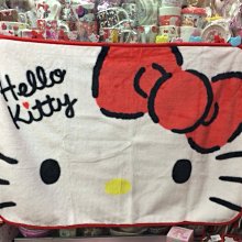 ♥小花花日本精品♥ Hello Kitty 毯子冷氣毯 柔毛膝上毯毛毯披風毯貓臉紅蝴蝶結/31036108