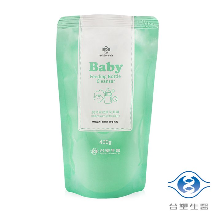 台塑生醫 嬰幼童奶瓶洗潔劑 (500g) (1瓶) + 補充包(400g) (2包)