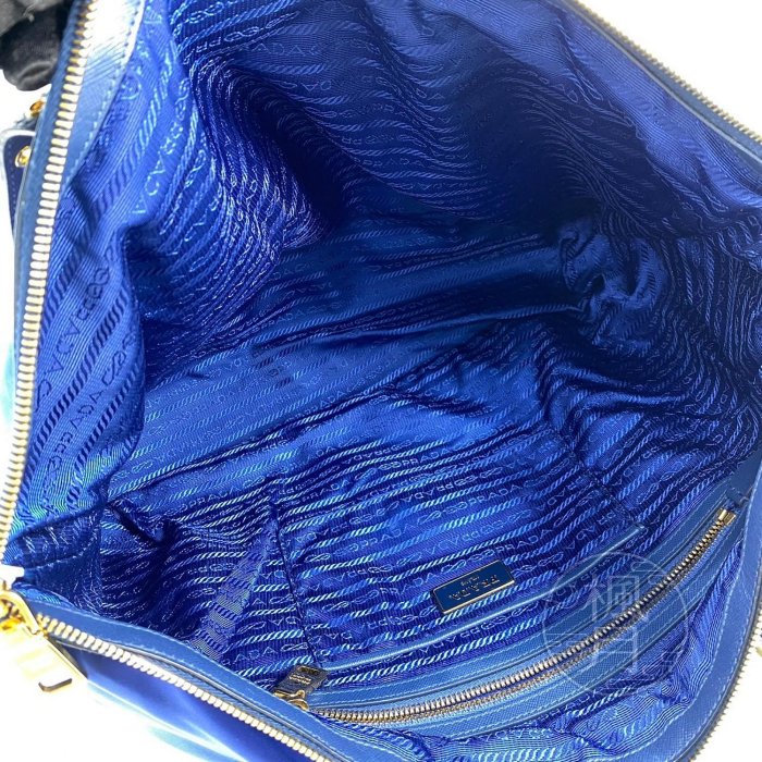 PRADA 寶藍色 TOTE 托特包 精品包 側背包 斜背包 手提包 兩用包 2WAY 精品側背包