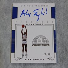 2017-18 大國寶 Peerless Auto Alex English 限量99張簽名卡~名人堂球星