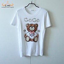 ╭＊一元起標～當 我 們 在 衣 起C-WIT＊╯全新韓國製亮片熊熊設計上衣