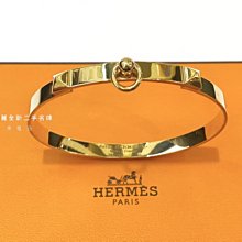 高雄店 遠麗全新二手名牌館~k3714 Hermes18k玫瑰金CDC手環