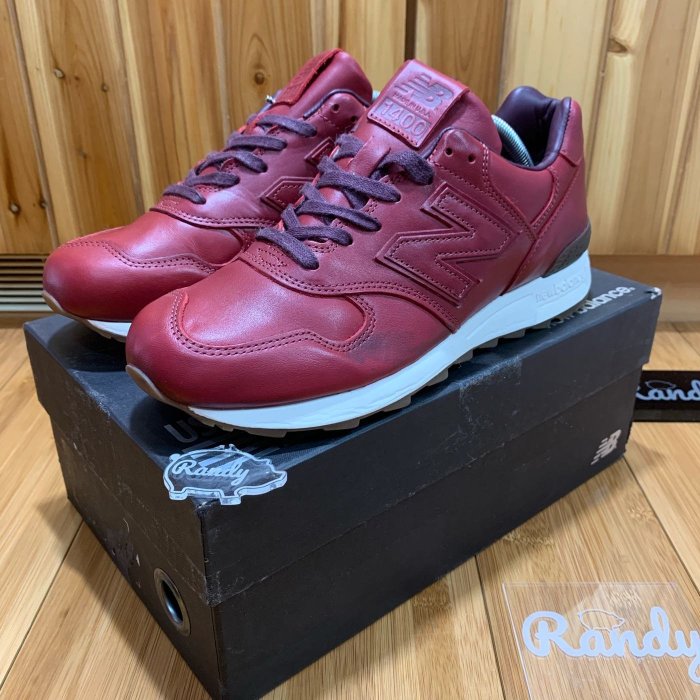 已售出】 New Balance M1400BR 酒紅Horween / 全皮革經典/ 990 991 992