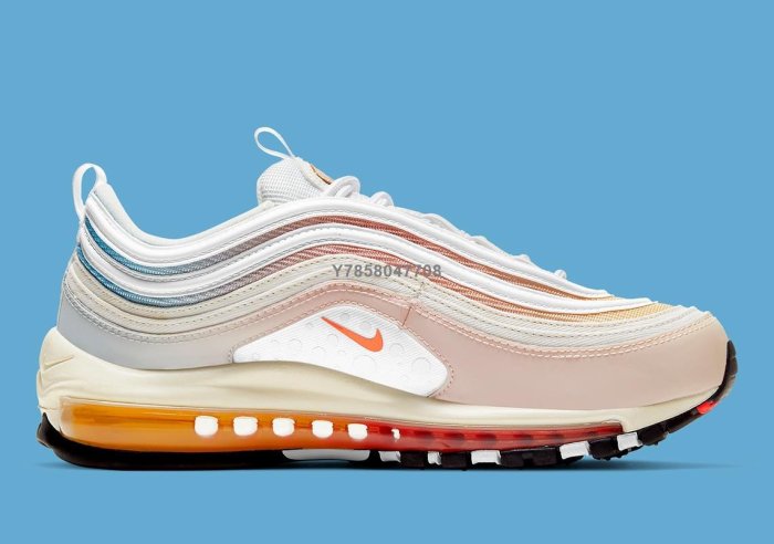 【正品】Nike Air Max 97 彩虹 漸層 粉藍 馬卡龍百搭休閒耐克慢跑鞋 DD8500-161 女鞋