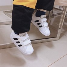 限時特價  2021 7月 ADIDAS Grand Court 1 兒童 童鞋 魔鬼氈 男女小童 全白色 EF0118