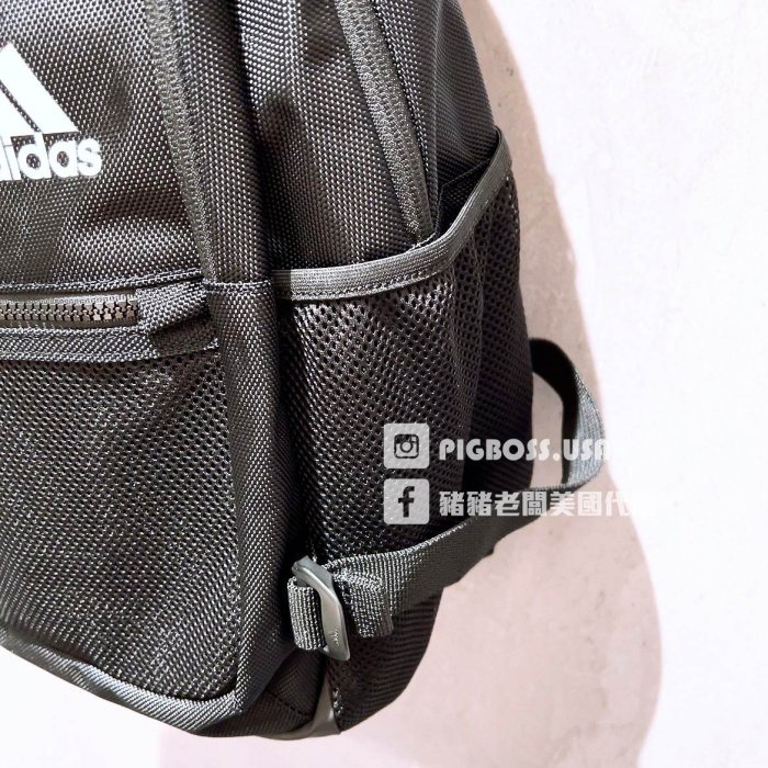 【豬豬老闆】ADIDAS BACKPACK 黑 吸濕排汗 可拆式收納袋 胸扣 多夾層 訓練 運動 後背包 HE2647