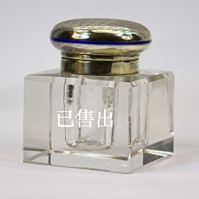 罕見 / 1920s 德國 935 純銀琺瑯水晶玻璃古董墨水瓶 / 全新沒有使用過 （已售）