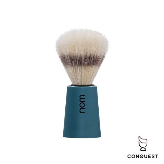 【 CONQUEST 】德國 nom CARL系列 CARL 41PE Shaving Brush 藍綠色刮鬍刷 鬃毛刷