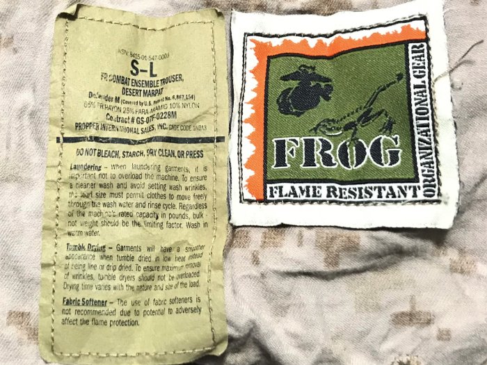 美軍公發 USMC 海軍陸戰隊 FROG 阻燃戰鬥褲 迷彩褲 MARPAT 沙漠數位迷彩