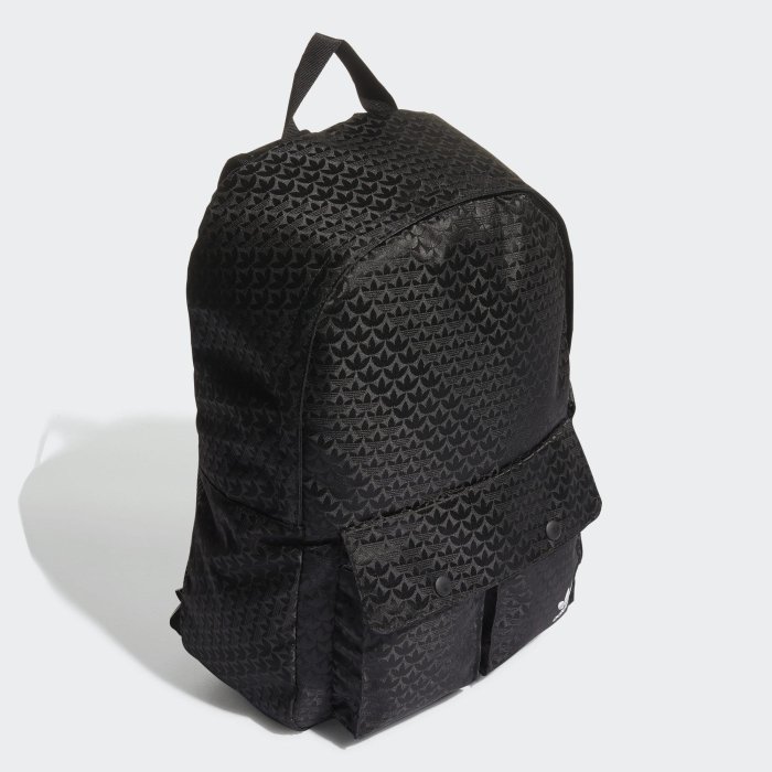 南🔥2022 10月  ADIDAS OG BACKPACK 後背包 雙肩包 滿版 口袋 三葉草 黑 HK0131